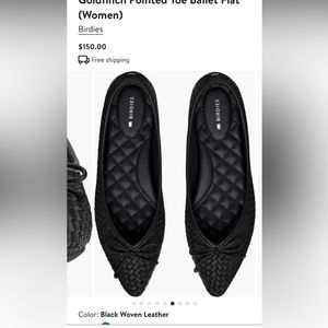 Birdies Goldfinch Black Woven Flats